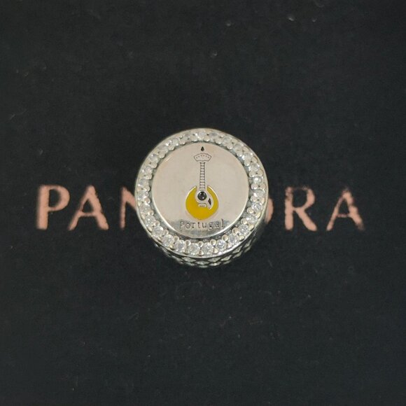 Pandora Portuguese Guitar Sterling Silver Charm Bead Portugal Travel Vacation - Picture 1 of 9